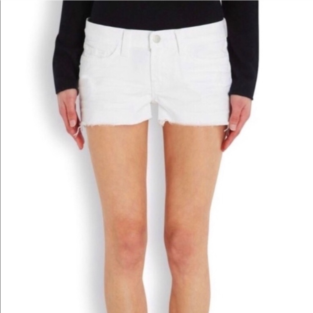 J Brand Cut Off White Denim Short